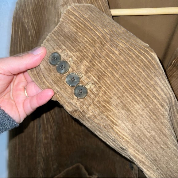 Lands' End Camel Brown Corduroy Cotton Blend Blazer Jacket Size Medium. - Picture 7 of 13